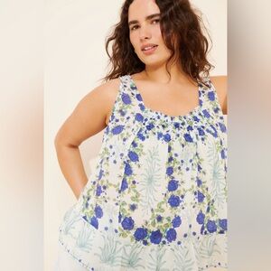Maeve Mixed Print Floral Swing Top